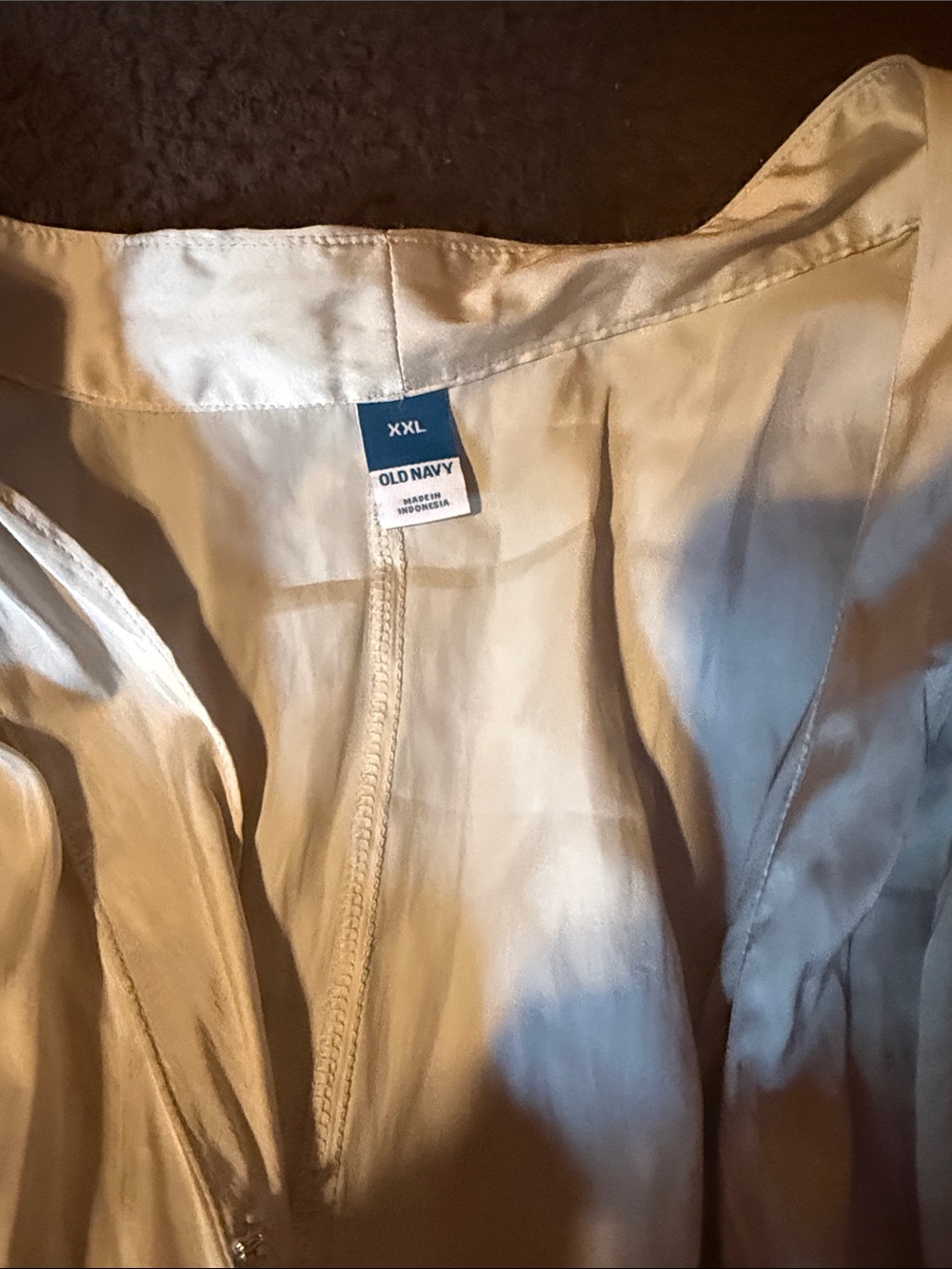 135 Old Navy Champagne silk cross cross blouse